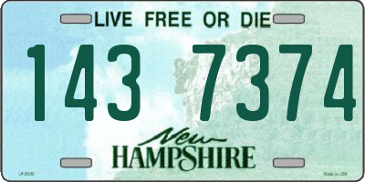 NH license plate 1437374