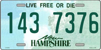 NH license plate 1437376