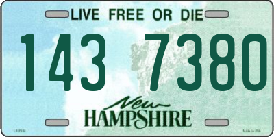 NH license plate 1437380