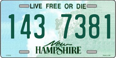 NH license plate 1437381