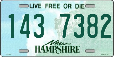 NH license plate 1437382