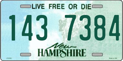 NH license plate 1437384