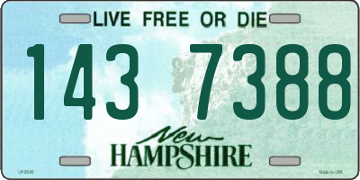 NH license plate 1437388