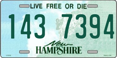 NH license plate 1437394