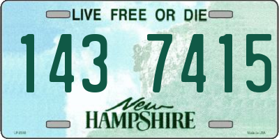 NH license plate 1437415