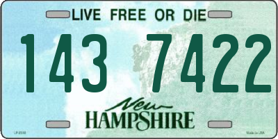 NH license plate 1437422