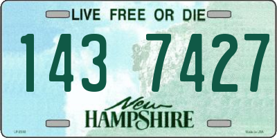 NH license plate 1437427