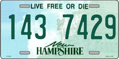 NH license plate 1437429