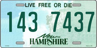 NH license plate 1437437