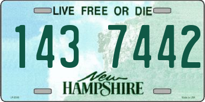 NH license plate 1437442
