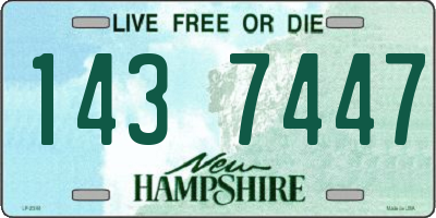 NH license plate 1437447
