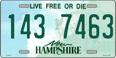 NH license plate 1437463