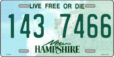 NH license plate 1437466