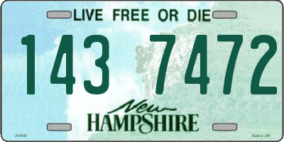 NH license plate 1437472