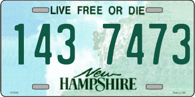 NH license plate 1437473