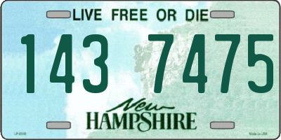 NH license plate 1437475
