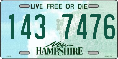 NH license plate 1437476