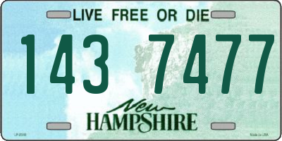 NH license plate 1437477