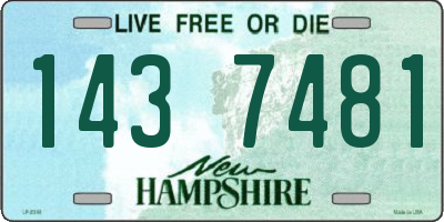 NH license plate 1437481