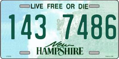 NH license plate 1437486