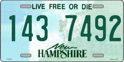 NH license plate 1437492