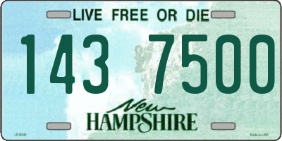 NH license plate 1437500