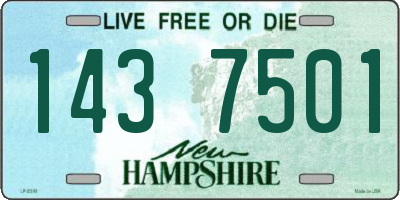 NH license plate 1437501