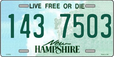 NH license plate 1437503