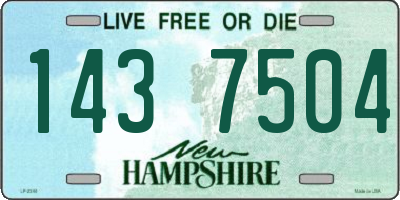 NH license plate 1437504