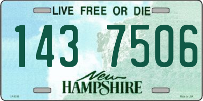 NH license plate 1437506