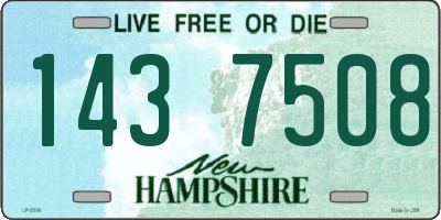 NH license plate 1437508