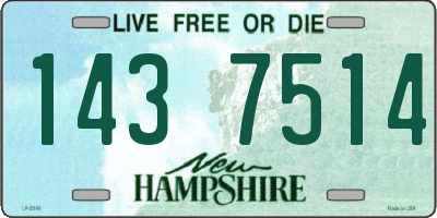 NH license plate 1437514