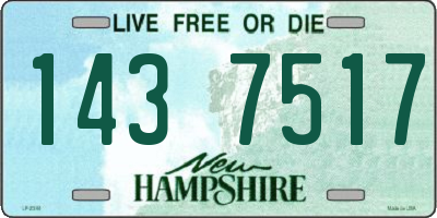 NH license plate 1437517