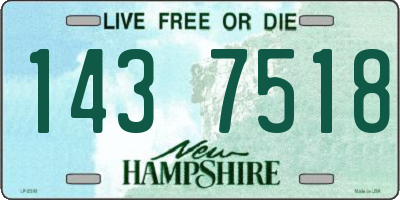 NH license plate 1437518