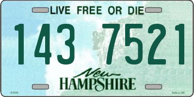 NH license plate 1437521