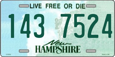 NH license plate 1437524