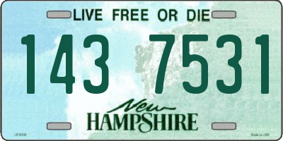 NH license plate 1437531