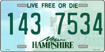 NH license plate 1437534