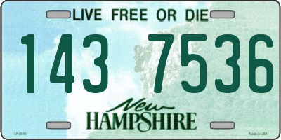 NH license plate 1437536