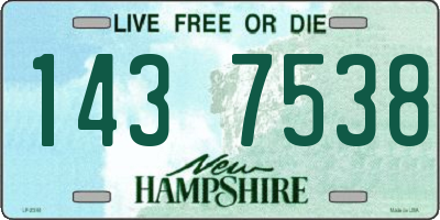 NH license plate 1437538