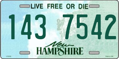NH license plate 1437542