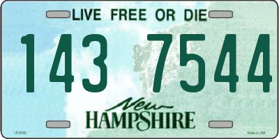 NH license plate 1437544