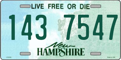 NH license plate 1437547