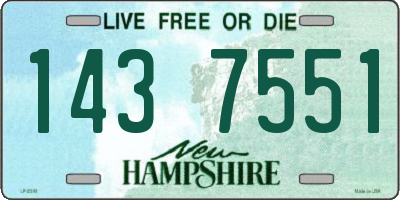 NH license plate 1437551
