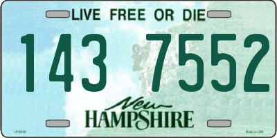 NH license plate 1437552