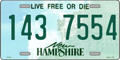 NH license plate 1437554