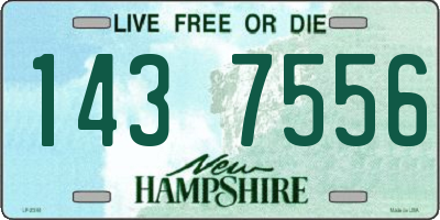 NH license plate 1437556