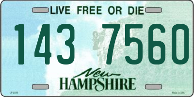 NH license plate 1437560