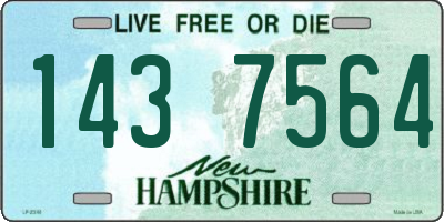 NH license plate 1437564