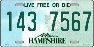 NH license plate 1437567